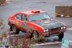 Mike Hurst / Michel Hoche-Mong Ford Capri on SS15, Lakeshore Drive.