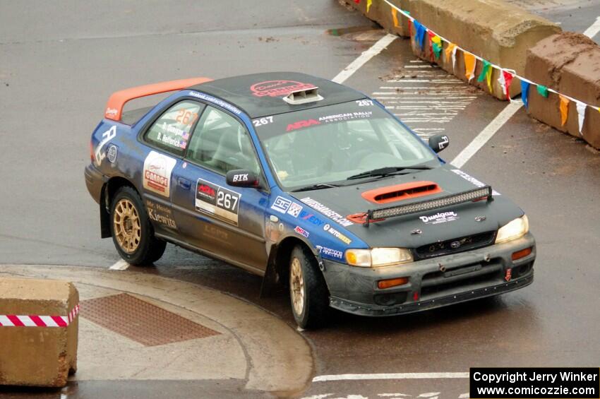 Dylan Helferich / Drake Dunigan Subaru Impreza on SS15, Lakeshore Drive.