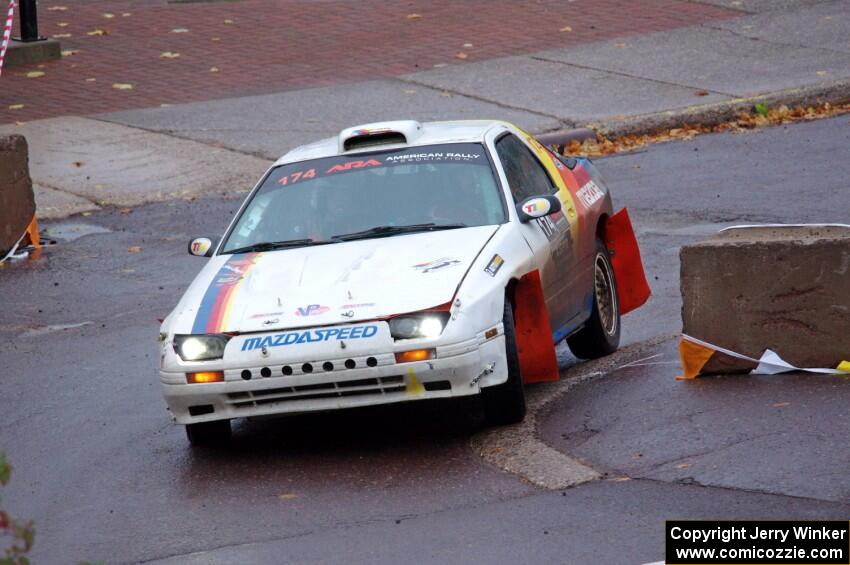 Kevin Schmidt / Jay Anderson Maxda RX-7 on SS15, Lakeshore Drive.