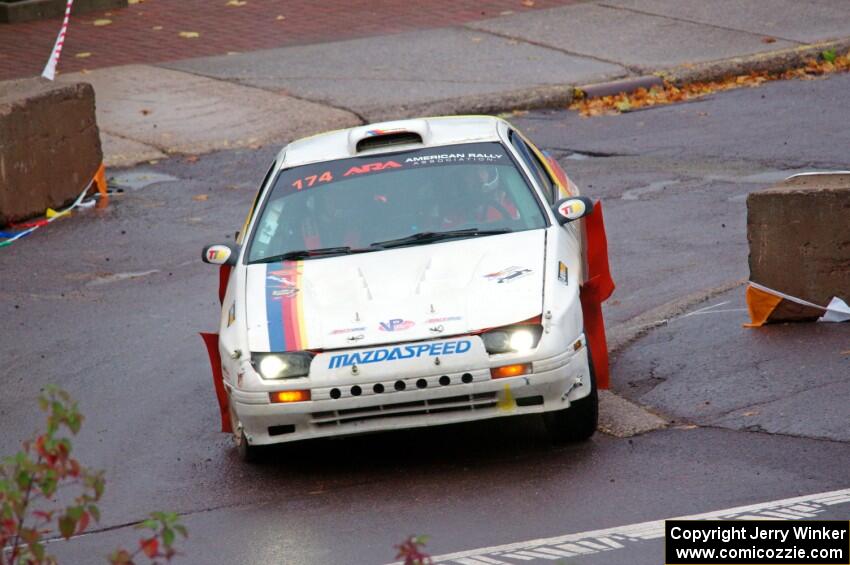 Kevin Schmidt / Jay Anderson Maxda RX-7 on SS15, Lakeshore Drive.