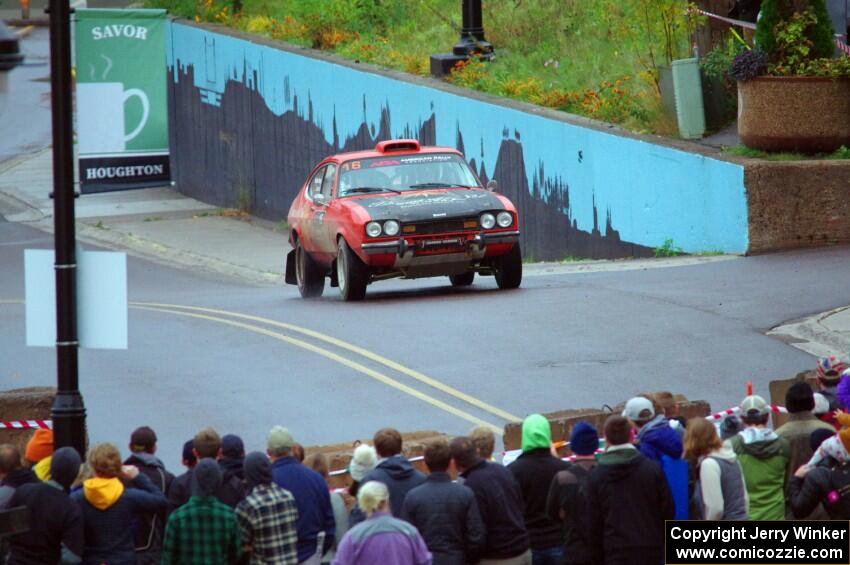 Mike Hurst / Michel Hoche-Mong Ford Capri on SS15, Lakeshore Drive.