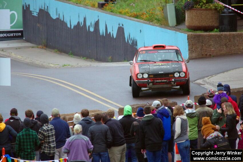 Mike Hurst / Michel Hoche-Mong Ford Capri on SS15, Lakeshore Drive.