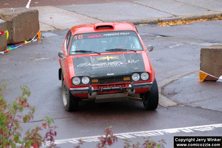 Mike Hurst / Michel Hoche-Mong Ford Capri on SS15, Lakeshore Drive.