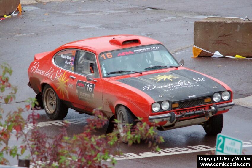 Mike Hurst / Michel Hoche-Mong Ford Capri on SS15, Lakeshore Drive.