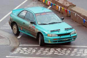 Kyle Turner / Kevin Turner Subaru Impreza on SS15, Lakeshore Drive.