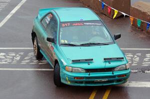 Kyle Turner / Kevin Turner Subaru Impreza on SS15, Lakeshore Drive.