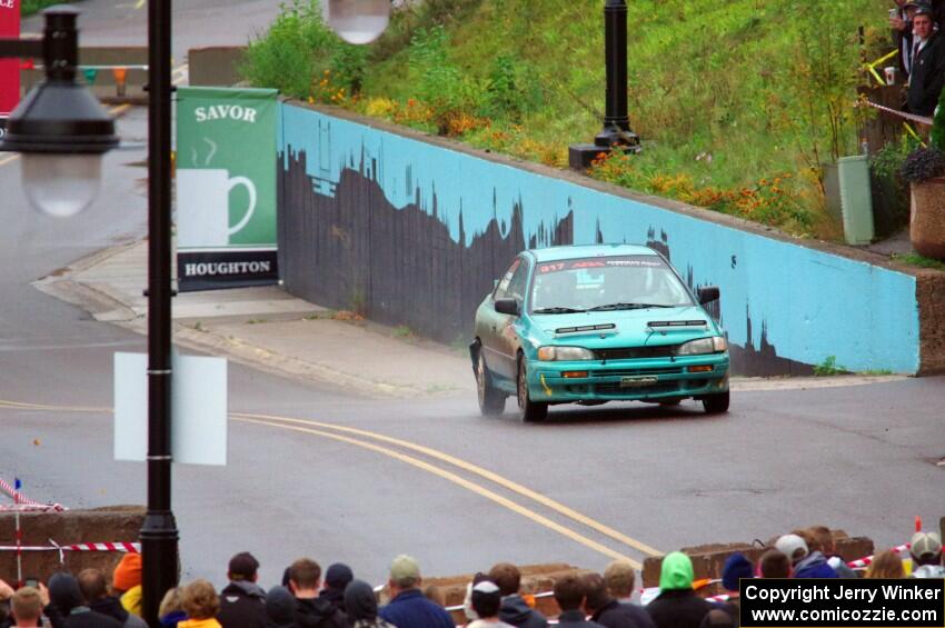 Kyle Turner / Kevin Turner Subaru Impreza on SS15, Lakeshore Drive.