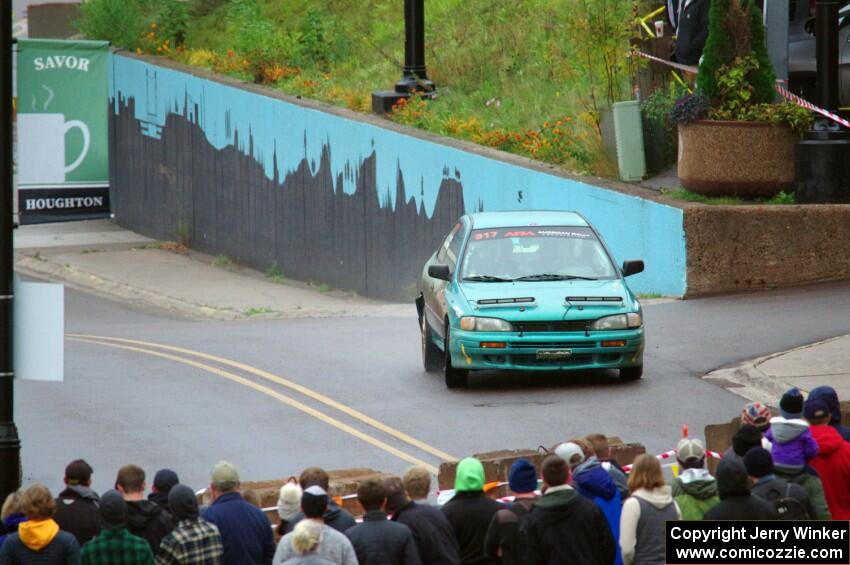 Kyle Turner / Kevin Turner Subaru Impreza on SS15, Lakeshore Drive.