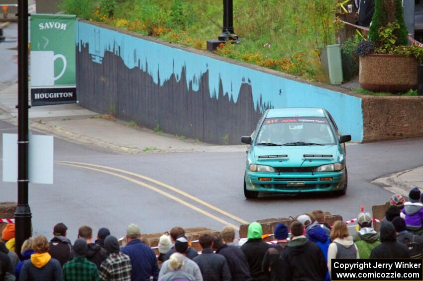 Kyle Turner / Kevin Turner Subaru Impreza on SS15, Lakeshore Drive.