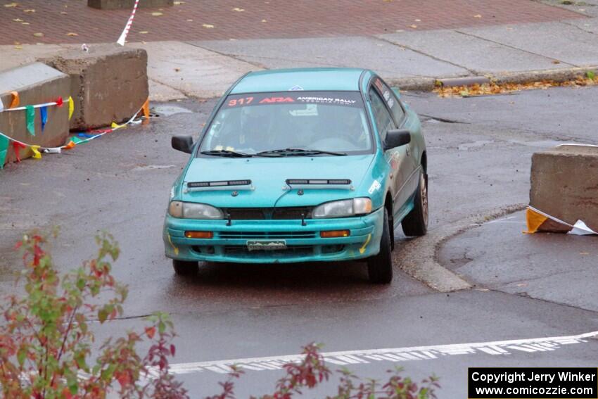 Kyle Turner / Kevin Turner Subaru Impreza on SS15, Lakeshore Drive.