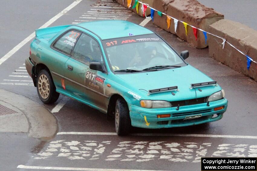 Kyle Turner / Kevin Turner Subaru Impreza on SS15, Lakeshore Drive.