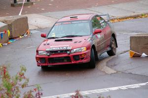 Arin DeMaster / Taylor Kildea Subaru Impreza on SS15, Lakeshore Drive.