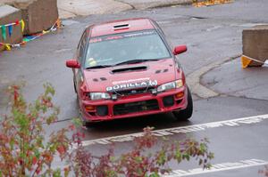 Arin DeMaster / Taylor Kildea Subaru Impreza on SS15, Lakeshore Drive.