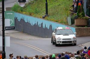 Ivo Draganov / Vladimir Yanev Subaru WRX Wagon on SS15, Lakeshore Drive.