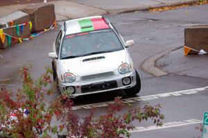 Ivo Draganov / Vladimir Yanev Subaru WRX Wagon on SS15, Lakeshore Drive.