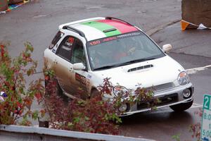 Ivo Draganov / Vladimir Yanev Subaru WRX Wagon on SS15, Lakeshore Drive.