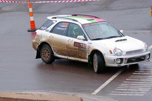 Ivo Draganov / Vladimir Yanev Subaru WRX Wagon on SS15, Lakeshore Drive.