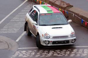 Ivo Draganov / Vladimir Yanev Subaru WRX Wagon on SS15, Lakeshore Drive.