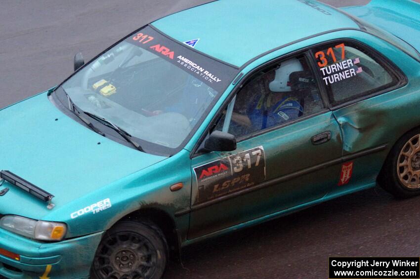 Kyle Turner / Kevin Turner Subaru Impreza on SS15, Lakeshore Drive.