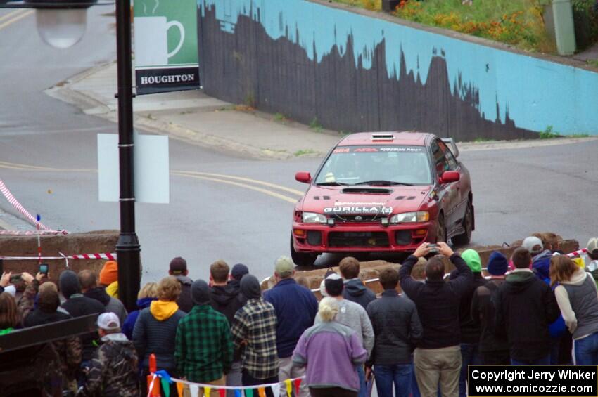 Arin DeMaster / Taylor Kildea Subaru Impreza on SS15, Lakeshore Drive.