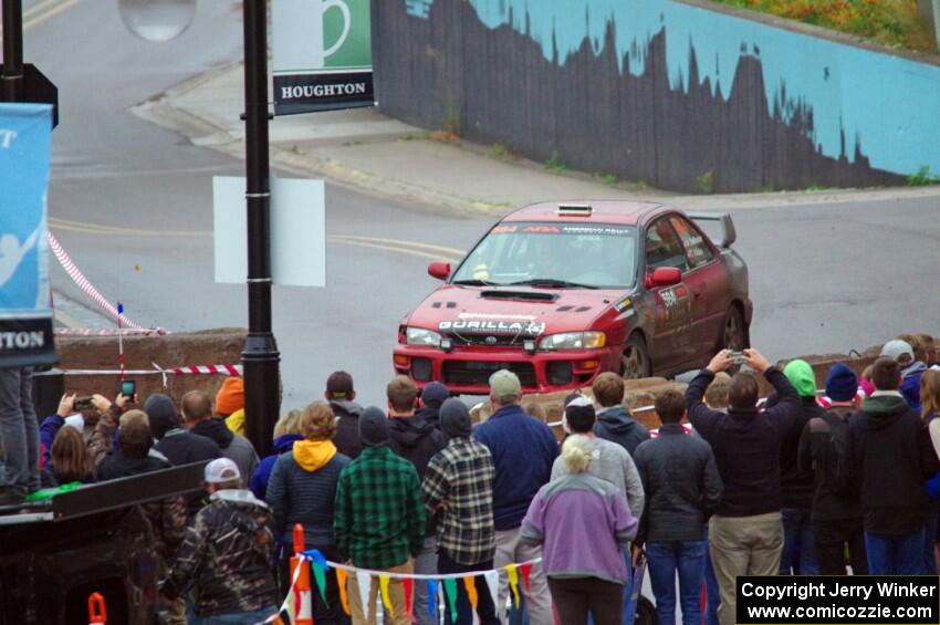 Arin DeMaster / Taylor Kildea Subaru Impreza on SS15, Lakeshore Drive.