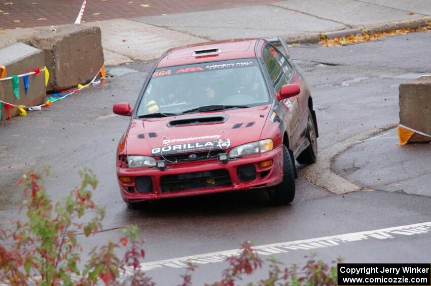 Arin DeMaster / Taylor Kildea Subaru Impreza on SS15, Lakeshore Drive.