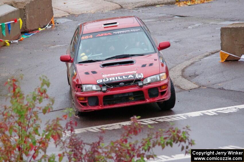 Arin DeMaster / Taylor Kildea Subaru Impreza on SS15, Lakeshore Drive.