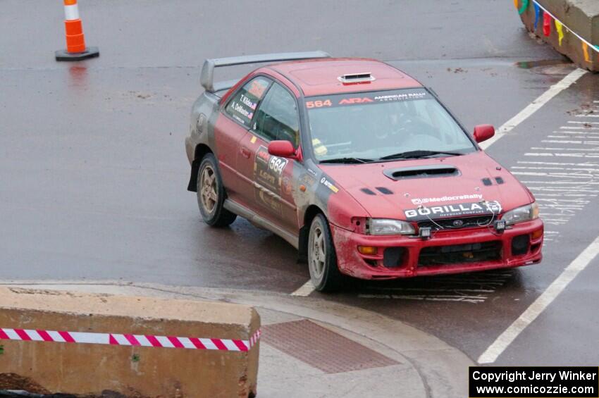 Arin DeMaster / Taylor Kildea Subaru Impreza on SS15, Lakeshore Drive.