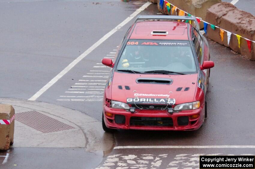 Arin DeMaster / Taylor Kildea Subaru Impreza on SS15, Lakeshore Drive.