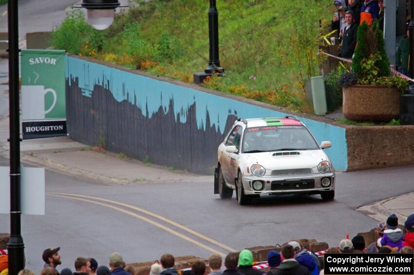 Ivo Draganov / Vladimir Yanev Subaru WRX Wagon on SS15, Lakeshore Drive.