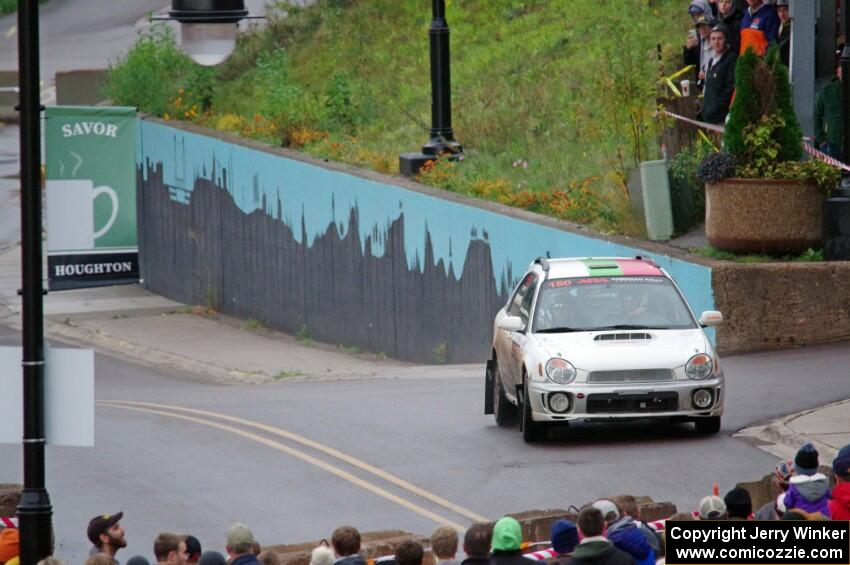 Ivo Draganov / Vladimir Yanev Subaru WRX Wagon on SS15, Lakeshore Drive.