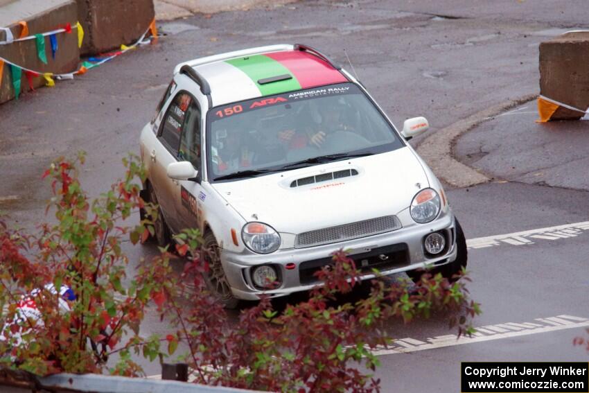 Ivo Draganov / Vladimir Yanev Subaru WRX Wagon on SS15, Lakeshore Drive.