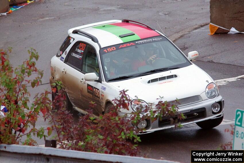 Ivo Draganov / Vladimir Yanev Subaru WRX Wagon on SS15, Lakeshore Drive.