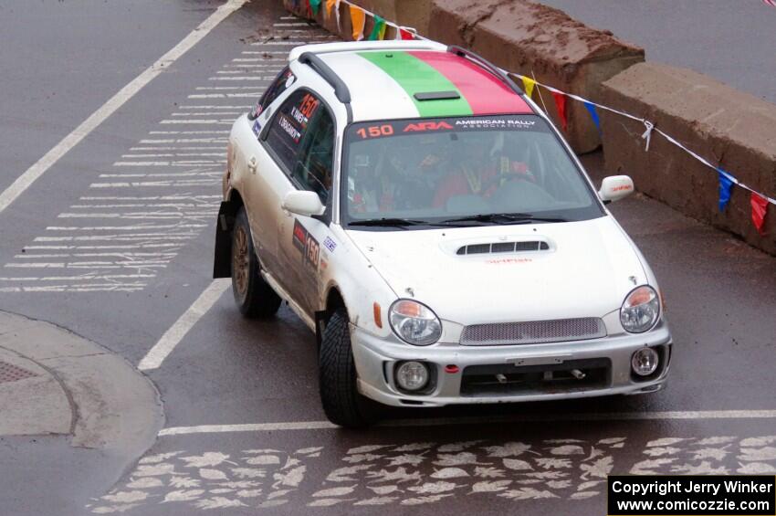 Ivo Draganov / Vladimir Yanev Subaru WRX Wagon on SS15, Lakeshore Drive.