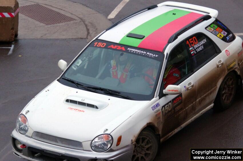 Ivo Draganov / Vladimir Yanev Subaru WRX Wagon on SS15, Lakeshore Drive.