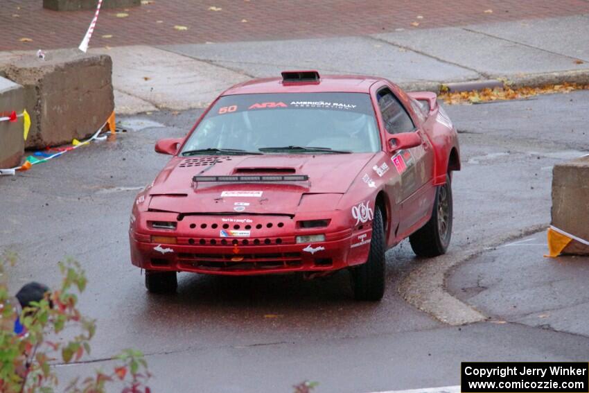 Al Dantes, Jr. / Joel Krumbach Mazda RX-7 LS on SS15, Lakeshore Drive.