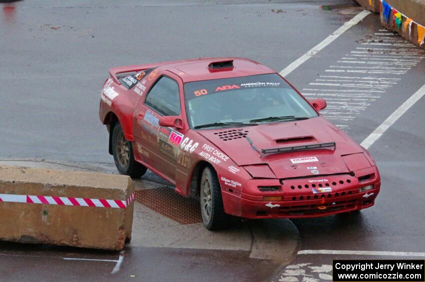 Al Dantes, Jr. / Joel Krumbach Mazda RX-7 LS on SS15, Lakeshore Drive.