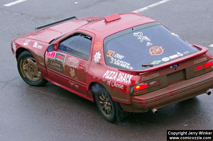 Al Dantes, Jr. / Joel Krumbach Mazda RX-7 LS on SS15, Lakeshore Drive.