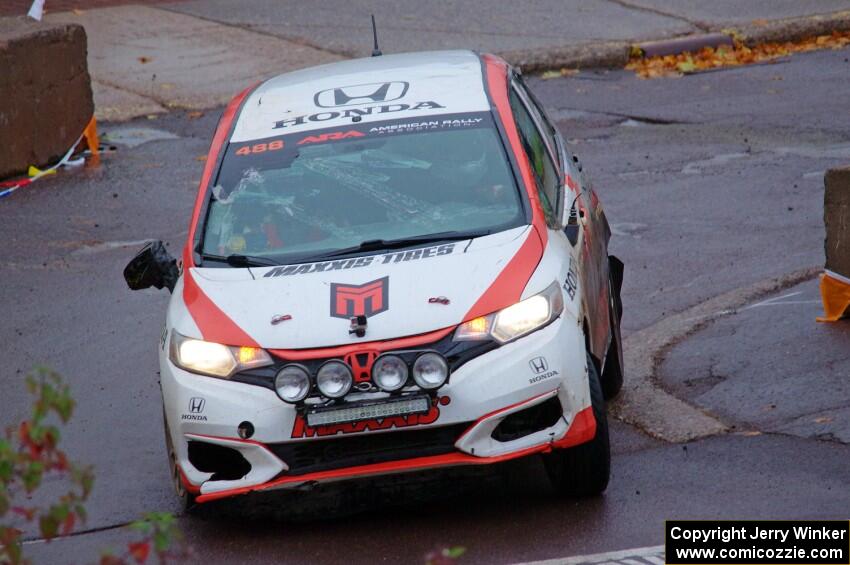 John Sharps / Gabriel Nieves Honda Fit on SS15, Lakeshore Drive.