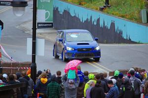 Rob Sanders / Karen Jankowski Subaru WRX STi on SS15, Lakeshore Drive.