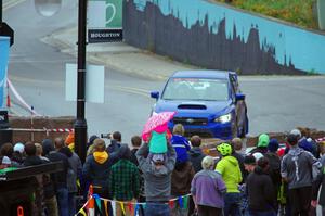 Rob Sanders / Karen Jankowski Subaru WRX STi on SS15, Lakeshore Drive.