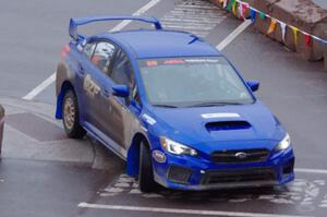 Rob Sanders / Karen Jankowski Subaru WRX STi on SS15, Lakeshore Drive.