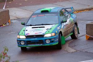 Amanda Skelly / Jason Grizaniuk Subaru Impreza on SS15, Lakeshore Drive.