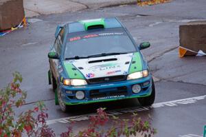 Amanda Skelly / Jason Grizaniuk Subaru Impreza on SS15, Lakeshore Drive.