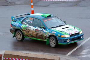 Amanda Skelly / Jason Grizaniuk Subaru Impreza on SS15, Lakeshore Drive.