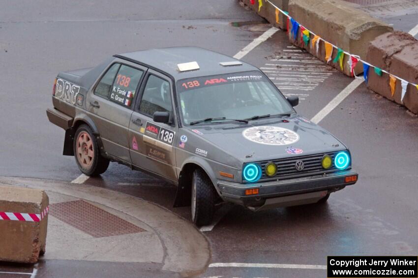 Cory Grant / Kevin Forde VW Jetta on SS15, Lakeshore Drive.