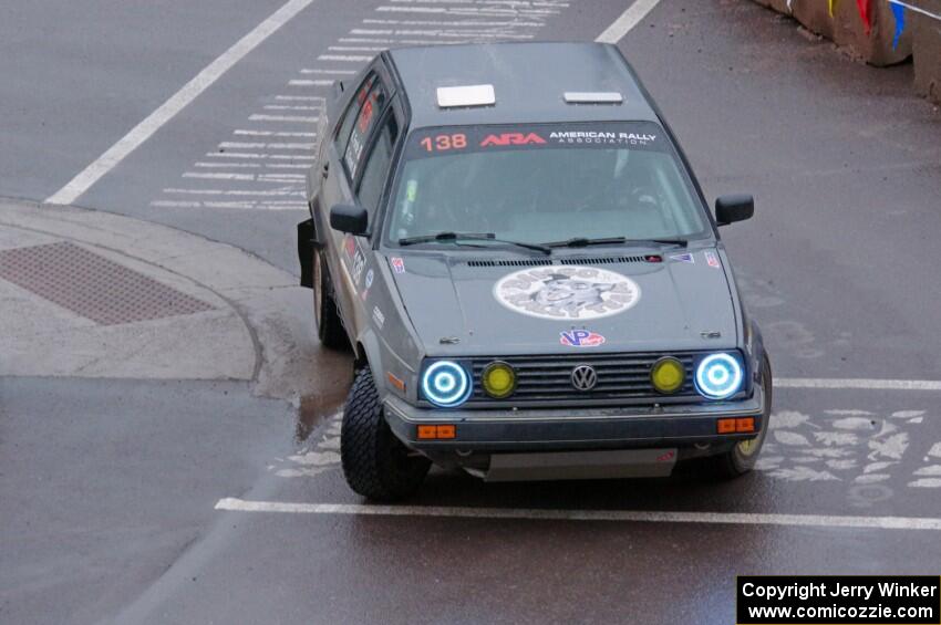 Cory Grant / Kevin Forde VW Jetta on SS15, Lakeshore Drive.