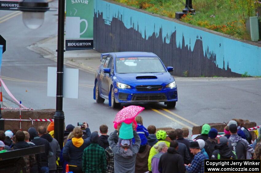 Rob Sanders / Karen Jankowski Subaru WRX STi on SS15, Lakeshore Drive.