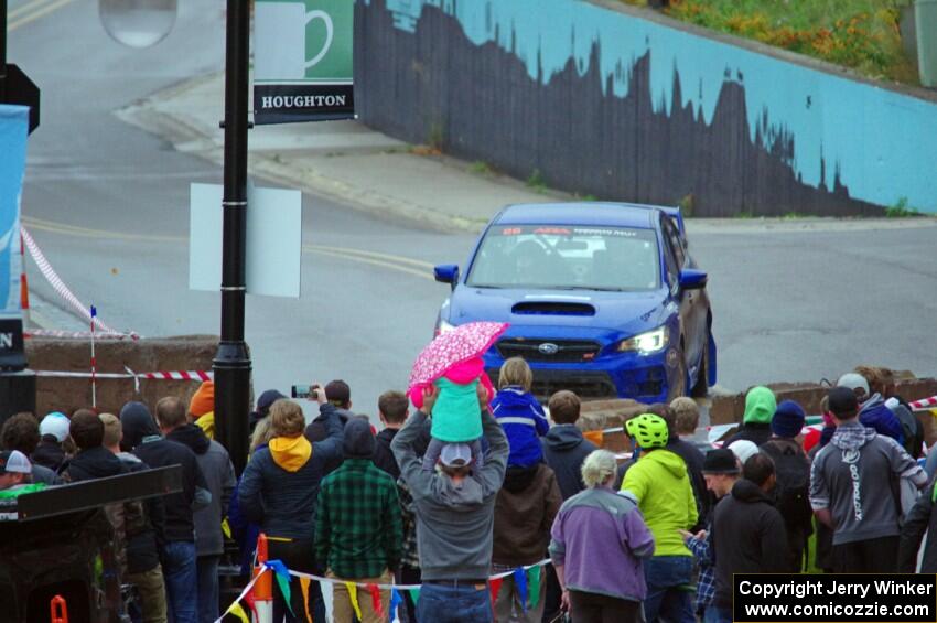 Rob Sanders / Karen Jankowski Subaru WRX STi on SS15, Lakeshore Drive.