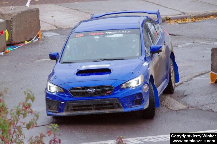 Rob Sanders / Karen Jankowski Subaru WRX STi on SS15, Lakeshore Drive.